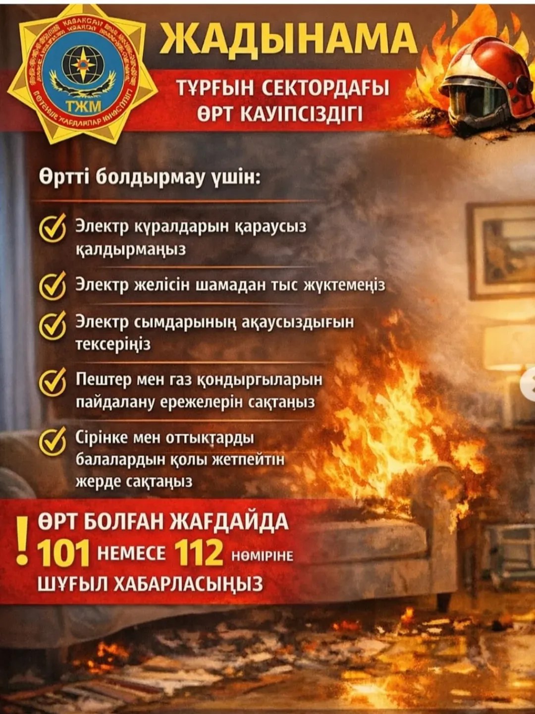 Тұрғын сектордағы өрт қауіпсіздігі